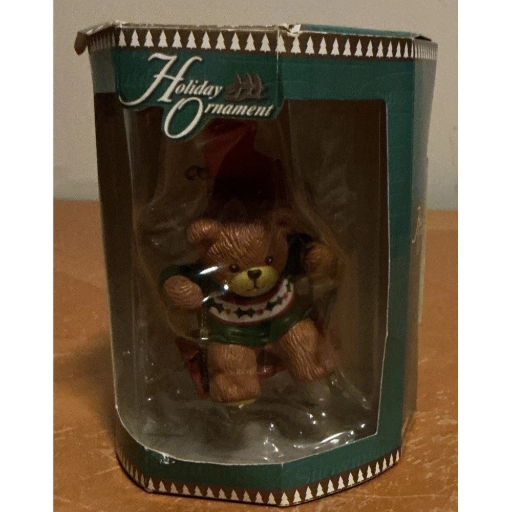 Trevor Holiday Ornament 1988 Bear On Swing‎ Christmas Ornament